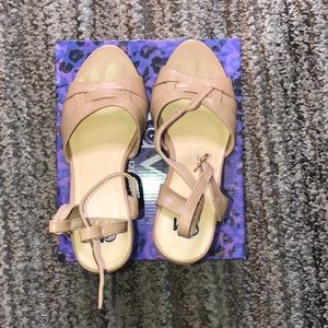 Taupe straped sandals